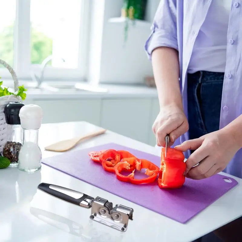 Portable Stainless Steel Kitchen Knife Sharpener Tool