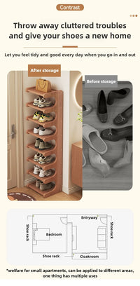 Shoe rack, home dormitory corner, small narrow style, multi-layer storage rack, entrance door, rental shoe cabinet