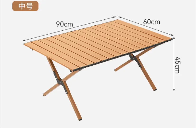 Camping Folding Table Portable Parasol Table