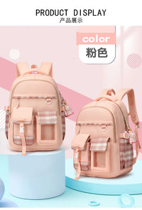 2025 New - Style Schoolbag for Primary School Girls, Suitable for Grades 1, 3 to 6, Child-Friendly, Load-Reducing and Spine