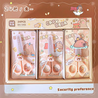 1pc School Useful Back To School Stationery Scissors Cute Capybara Craft Scissors Mini Scissors for Diy Children's Scissor