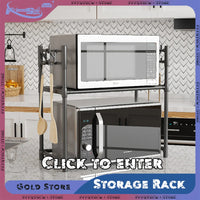 2-Tier Kitchen Microwave Storage Rack Condiment Organizer