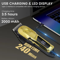 HATTEKER Professional Cordless Hair Clipper for Men