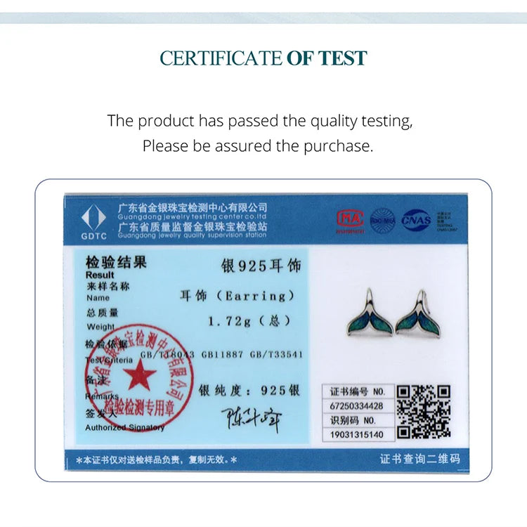 Bamoer 925 Silver Mermaid & Starfish Ocean Hoop Earrings