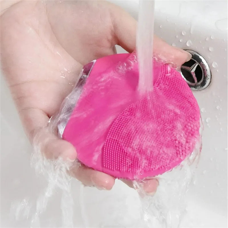 Silicone Face Cleansing Brush Electric Sonic Facial Deep Cleaning Brush Waterproof High-Frequency Vibrating Massager Skin Care