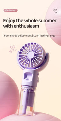 Mini USB Misting Fan – Portable Handheld Rechargeable Cooler