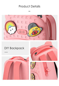 Fashion DIY Cartoon School Bags for Kids Boys Waterproof Children School Backpacks for Girls Kindergarten Kawaii Book Bag Gift