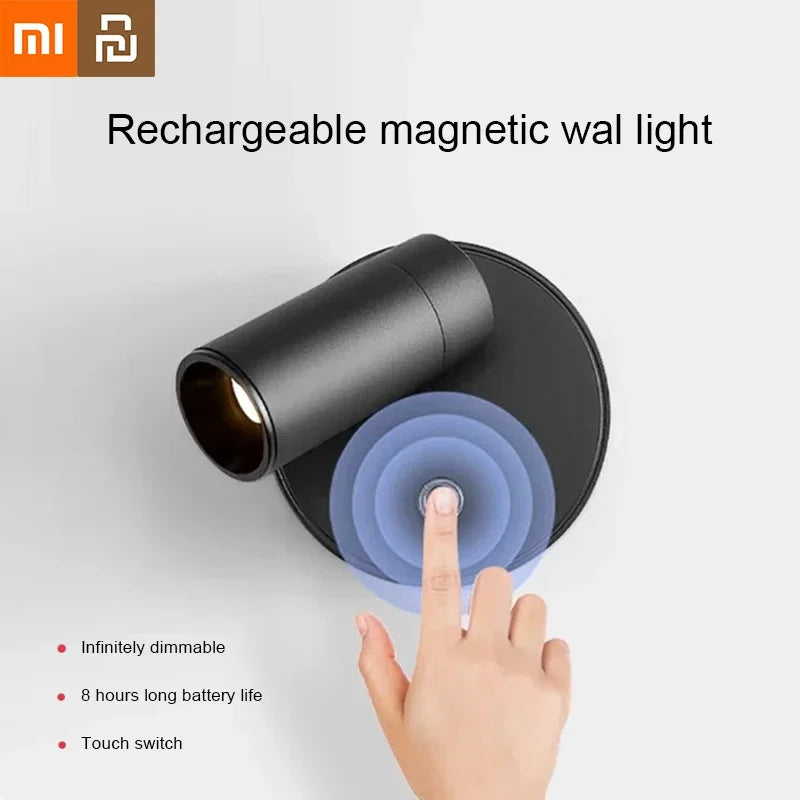Xiaomi Youpin LED Lamp Household Magnetic Wall Lamp Wireless Rechargeable Movable No Punching Bedroom Bedside Reading Lamp NEW