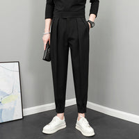 Men High Waist Casual Loose Spring Summer Pants