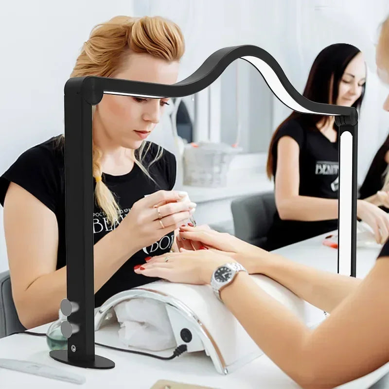 48W Half Moon LED Nail Lamp – Foldable Beauty Desk Light