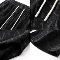 Men’s Corduroy Tie-Dye Cargo Pants Loose Autumn Trousers