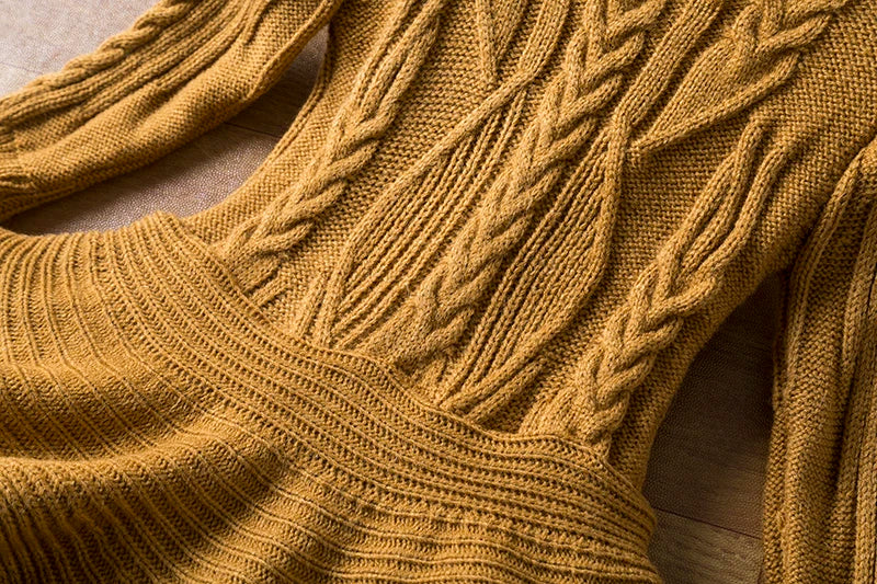 Girls Winter Knitted Christmas Long Sleeve Dress