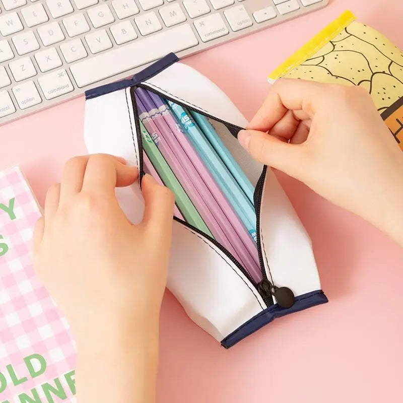 Random 1Pc Creative Simulation Snack Pencil Case PU Leather School Pencil Bag Student Pen Bag Kid Stationery Bag Fun Organizer