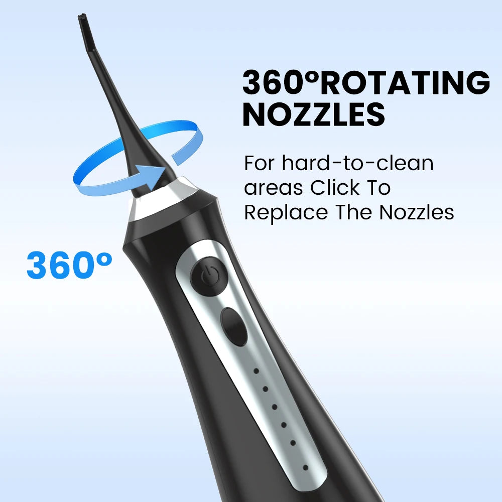 Sejoy Water Dental Flosser Oral Irrigator 8 Jet Tips 5 Modes IPX7 Waterproof  Portable Cordless Teeth Cleaner for Home&Travel