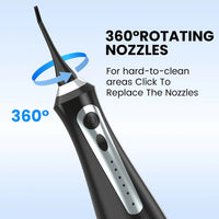 Sejoy Water Dental Flosser Oral Irrigator 8 Jet Tips 5 Modes IPX7 Waterproof  Portable Cordless Teeth Cleaner for Home&Travel