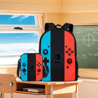 Back To School Game Console Pattern DIY School Bag for Primary and Secondary Students Lunch Bag Pen Bag Shoulder Bag Three Sets