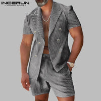 Men’s Striped Two-Piece Set