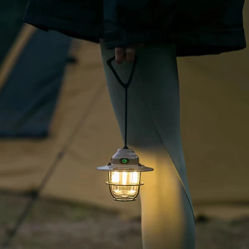 Modern Outdoor Camping Lamp – Dimmable Rechargeable Lantern