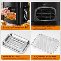 15L 1800W Large Electric Air Fryer Oven, LED Display