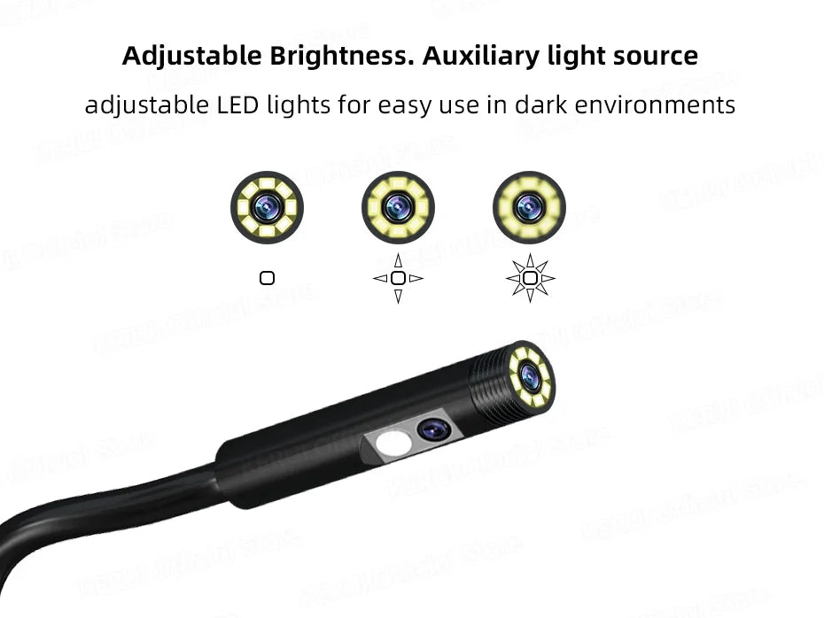Dual Lens Industrial Endoscope Camera with Screen IP67
