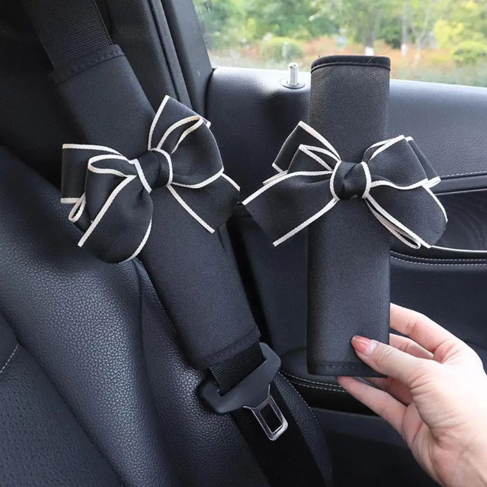 Cute Bow Tie Seat Belt Cover Comfort Shoulder Pad