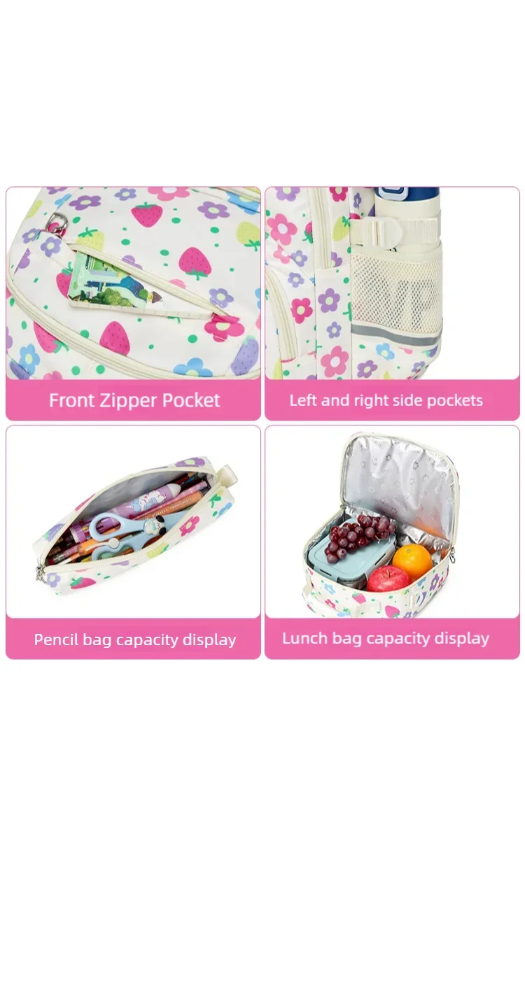 Schoolbags for Primary School Girls, Fashionable Backpacks, Large Capacity Junior High School Students, Versatile Backpacks