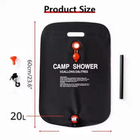 Folding Camping Shower Water Bag 10–20L Portable