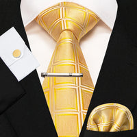 8cm Silk Men’s Tie Set with Pocket Square