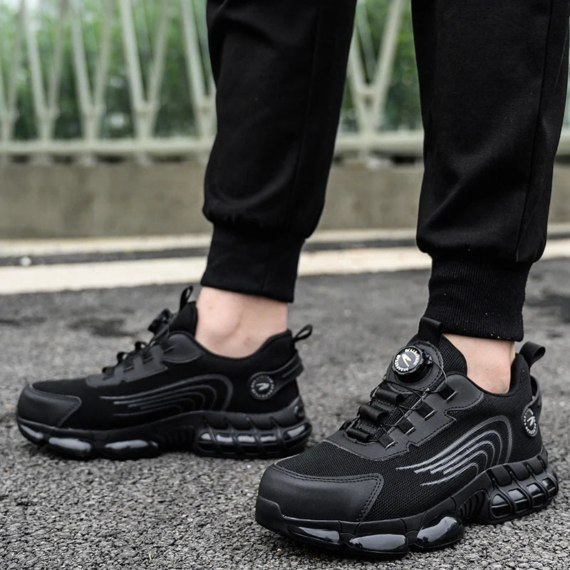 Men’s Steel Toe Safety Sneakers Anti-Smash Work Shoes