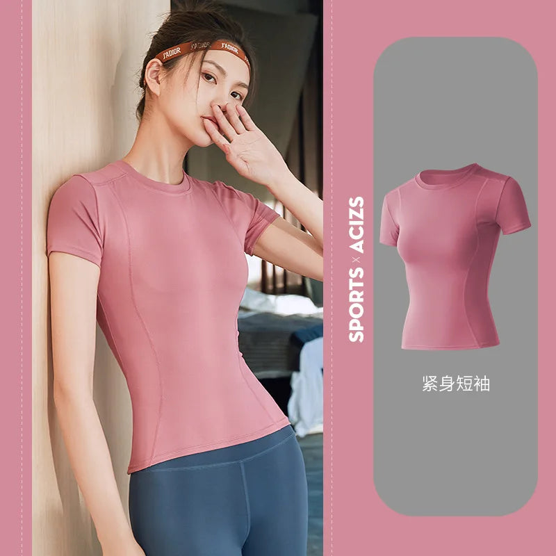 Women’s V-Neck Sports T-Shirt – Quick-Dry Activewear Top
