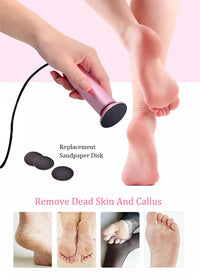 Electric Pedicure Foot File – Callus Remover w/ Sandpaper