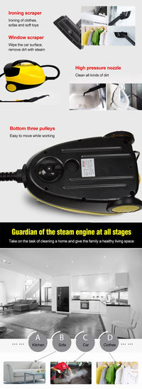 220V Electric Steam Cleaner – 2000W High-Temp Disinfection