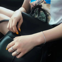 Popular Inlaid Zircon Combination Chain 925 Sterling Silver Bracelet New Ladies Jewelry Birthday Party Gift Fashion Jewelry