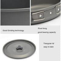 Camping Cookware Set Portable Pot & Pan for 1–7 Persons