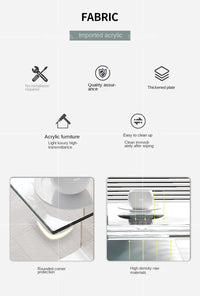 Acrylic Side Table – Modern Transparent Tea Table