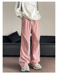 Men’s Corduroy Tie-Dye Cargo Pants Loose Autumn Trousers