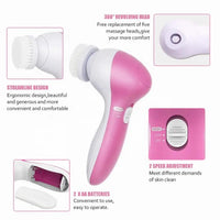 5-in-1 Electric Facial Cleansing Brush – Skin Care Massager