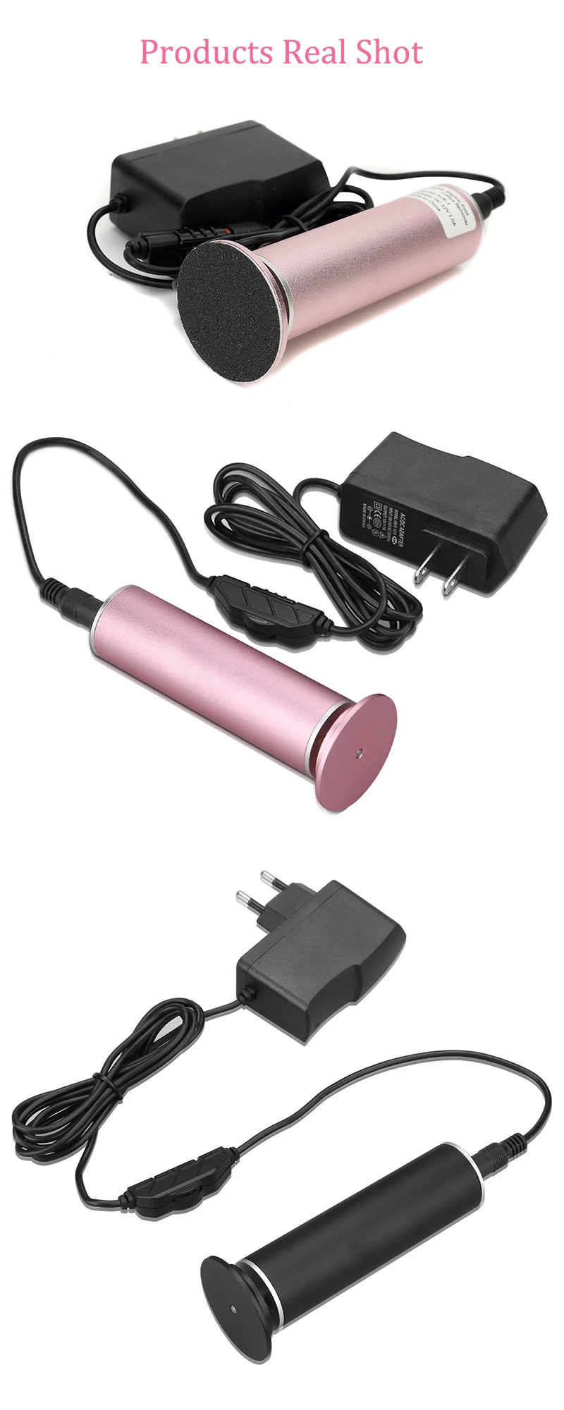 Electric Pedicure Foot File – Callus Remover w/ Sandpaper