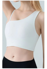 Sports Bra for Women, Shock-absorbing and Anti Sagging Bra, Worn Externally with Chest Cushion, Sloping Shoulder, Fitness Dance