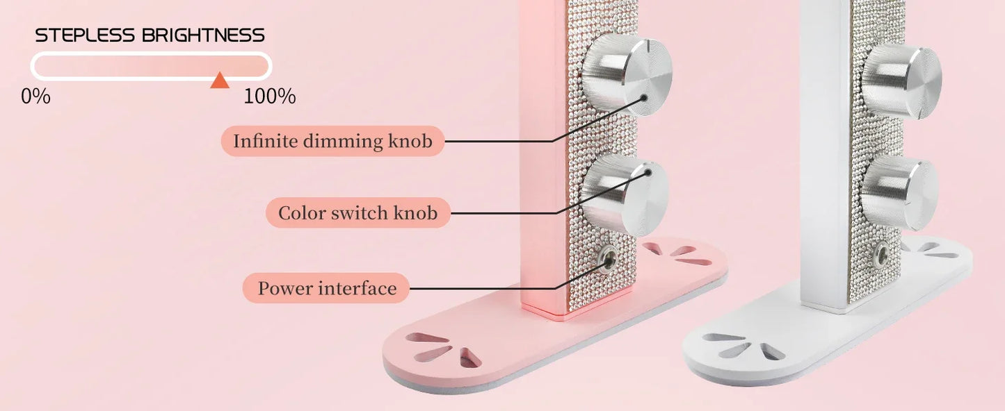 48W Half Moon LED Nail Lamp – Foldable Beauty Desk Light