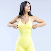 Women's Fitness Impact Net and Neck Halter Shirt  Yoga and Pilates Fitness Kit