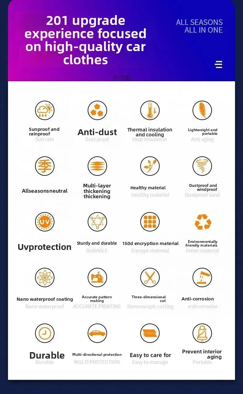 Waterproof Car Cover All-Season Windshield & Snow Protection