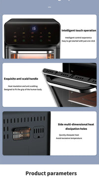 10L Large Electric Air Fryer Oven Oil-Free