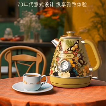 Retro Handmade Decals Automatic Electric Kettle Water Boiler 304Stainless Steel Thermometer Anti-Dry 1800w 1.8L