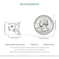 Bamoer 925 Silver Mermaid & Starfish Ocean Hoop Earrings