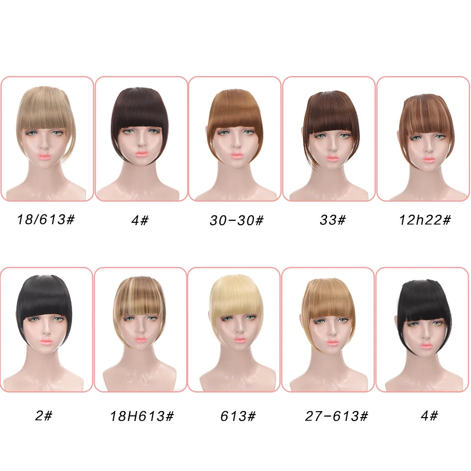 Clip-In Synthetic Bangs Extensions Natural Fringe Hair