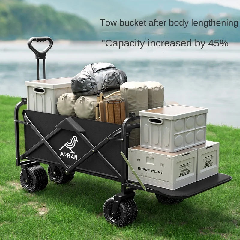 Foldable Camping Trolley – Large-Capacity Picnic Cart