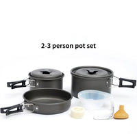 Camping Cookware Set Portable Pot & Pan for 1–7 Persons
