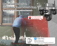 LS VISION V380 Pro 4G Solar PTZ Security Camera 15MP