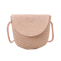 Girls’ Woven Straw Crossbody Shoulder Messenger Bag
